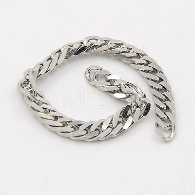 3.28 Feet 304 Stainless Steel Double Link Chains X-CHS-K001-23-3mm-1