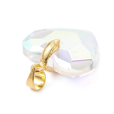 Brass Glass Pendants PALLOY-JF05022-1