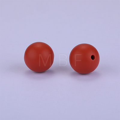 Round Silicone Focal Beads SI-JX0046A-81-1