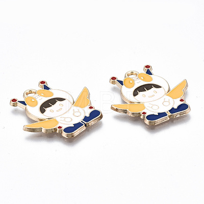 Eco-Friendly Alloy Enamel Pendants ENAM-Q437-019-NR-1