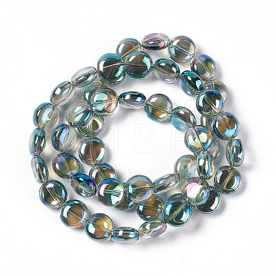 Electroplate Glass Beads Strands EGLA-L033-FR02-1