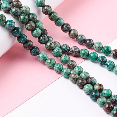 Natural Chrysocolla Beads Strands G-I318-09B-1
