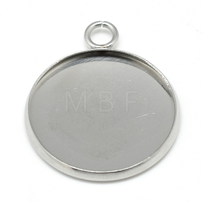 Tarnish Resistant 304 Stainless Steel Pendant Cabochon Settings LS-STAS-T008-130-1