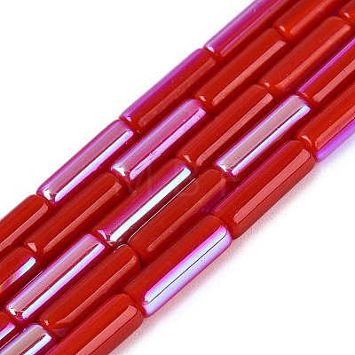 Electroplate Opaque Glass Beads Strands EGLA-Q132-02A-F01-1