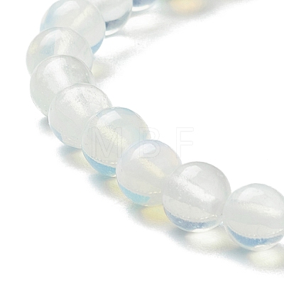 Opalite Beaded Stretch Bracelets BJEW-A117-B-07-1