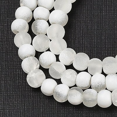 Frosted Crackle Glass Beads X1-GLAA-U001-4mm-M07-1