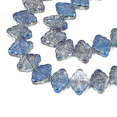 Electroplate Glass Beads Strand EGLA-S188-20-B01-1