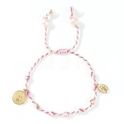 304 Stainless Steel Religious Charm Bracelets NU3381-4-1