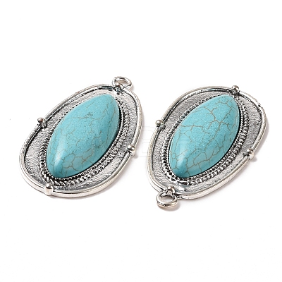 Synthetic Turquoise Big Pendants PALLOY-K001-045-1