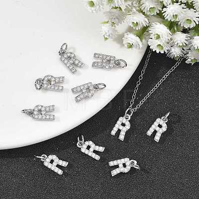 SHEGRACE Brass Micro Pave Clear Cubic Zirconia Pendants XGRQ29664-394P-R-1