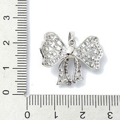 Rack Plating Brass Pave Cubic Zirconia Pendants KK-M282-28P-1