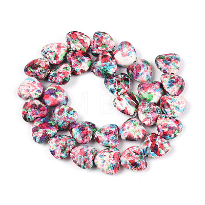 Spray Painted Synthetic Turquoise Beads Strands G-N352-28A-04-1