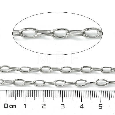 304 Stainless Steel Oval Link Chains CHS-K018-08P-1