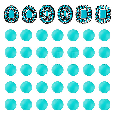 56Pcs 4 Styles Silicone Beads FIND-TA0010-75A-1