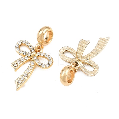 Alloy Crystal Rhinestone European Dangle Charms AL-CBAC2D3-09G-1