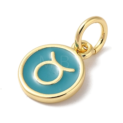 Real 18K Gold Plated Brass Enamel Charms KK-L216-001G-D05-1