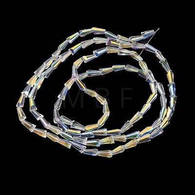 Transparent Electroplate Glass Beads Strands EGLA-H107-02A-AB01-1