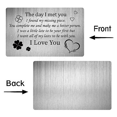 Rectangle 201 Stainless Steel Custom Blank Thermal Transfer Wallet Card DIY-WH0252-011-1