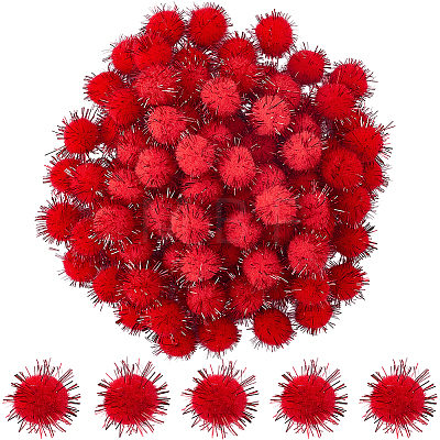 120Pcs Handmade DIY Doll Craft Pom Pom Balls FABR-SC0001-01C-01-1