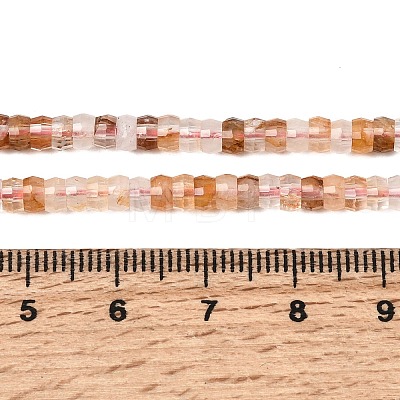 Natural Hematoid Quartz/Ferruginous Quartz Heishi Beads Strands G-A299-A19-01-1