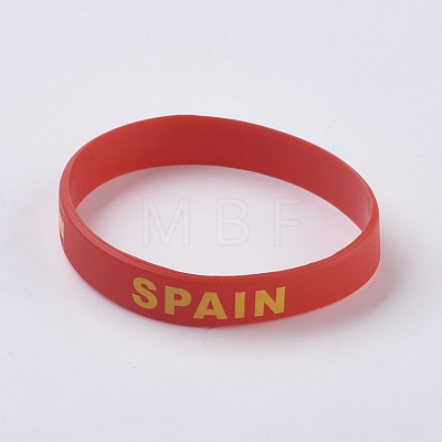 Silicone Bracelets Wristband Souvenir BJEW-TA0002-04H-1