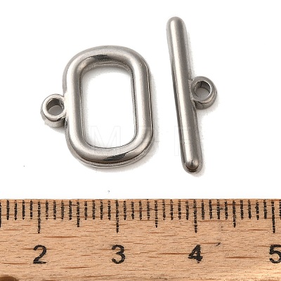 Non-Tarnish 304 Stainless Steel Toggle Clasps STAS-Q324-02P-1