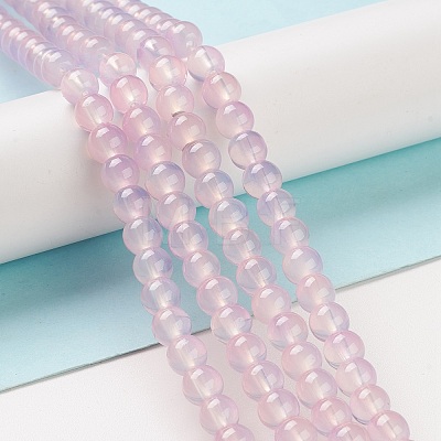 Baking Painted Glass Beads Strands DGLA-R053-01A-1