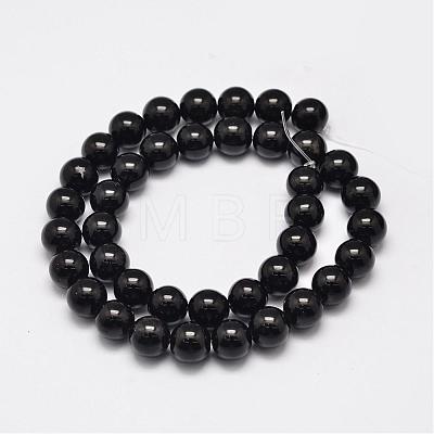 Natural Eyeless Obsidian Beads Strands G-K123-06-10mm-1