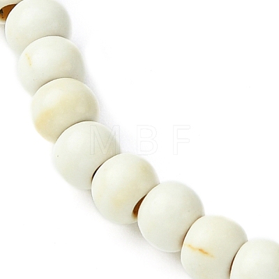 Synthetic Howlite Flat Round Beaded Stretch Bracelets for Women BJEW-JB09717-09-1
