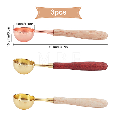 CRASPIRE Brass Wax Sticks Melting Spoon AJEW-CP0002-42-1