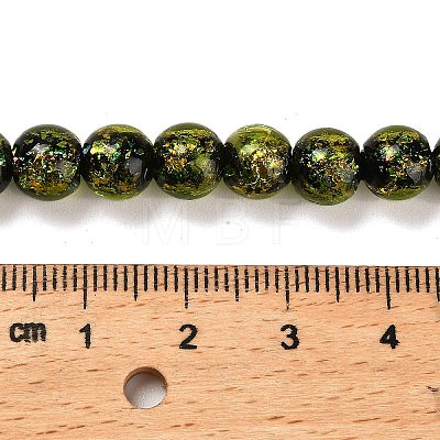 Handmade Dichroic Foil Glass Beads Strands DICH-U001-02E-1