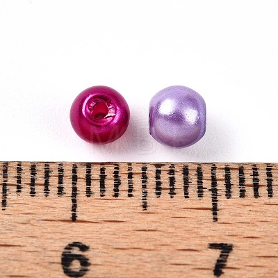 Baking Painted Pearlized Glass Pearl Beads HY-Q003-4mm-M01-1