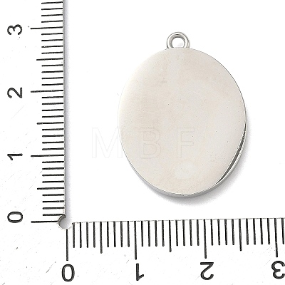 304 Stainless Steel & Rhinestone Pendants STAS-G371-09D-02P-1