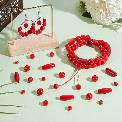 Dyed Natural Wood Beads WOOD-PH0003-12A-1