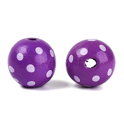 Dyed Natural Wooden Beads WOOD-O005-01E-1