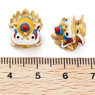 Alloy Enamel European Beads ENAM-M008-27G-1