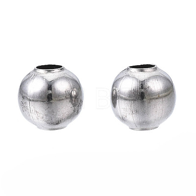 Round 304 Stainless Steel Beads STAS-TAC0004-4mm-P-1
