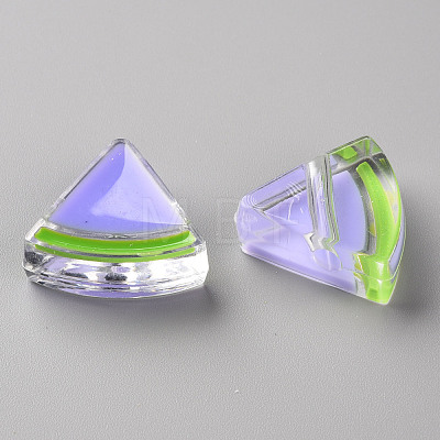 Transparent Enamel Acrylic Beads TACR-S155-001J-1