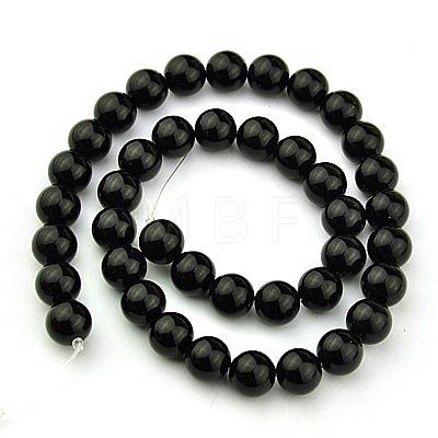 Synthetic Black Stone Beads Strands GSR18mmC044-1