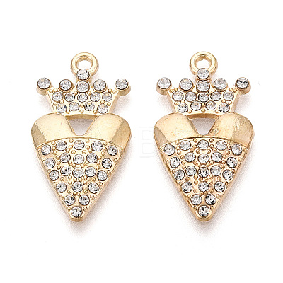 Alloy Rhinestone Pendants FIND-N008-27KCG-1