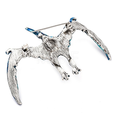 Pterosaurs Alloy Rhinestone Brooch JEWB-Z031-01AS-1