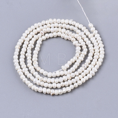 Natural Cultured Freshwater Pearl Beads Strands X-PEAR-S016-001-1