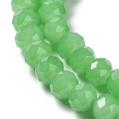 Baking Paint Imitation Jade Glass Bead Strands LS-DGLA-A034-J6MM-A9-1