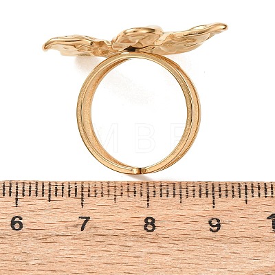 304 Stainless Steel Cuff Open Rings for Women RJEW-C162-01A-G-1