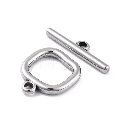 304 Stainless Steel Toggle Clasps STAS-I190-15AS-1