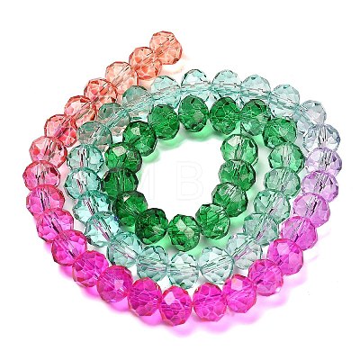 Transparent Painted Glass Beads Strands DGLA-A034-T6mm-A03-1