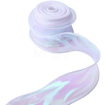 5Rolls Flat Rainbow Color Organza Ribbon OCOR-CY0003-29A-1