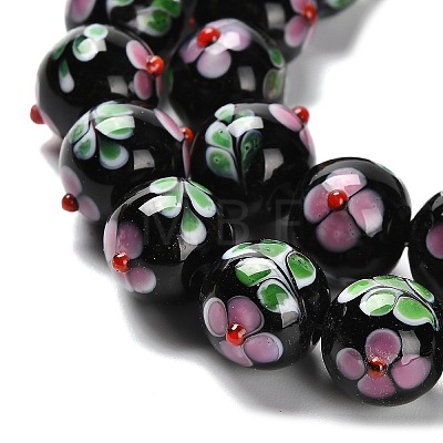 Handmade Lampwork Bumpy Beads Strands LAMP-A005-01A-1