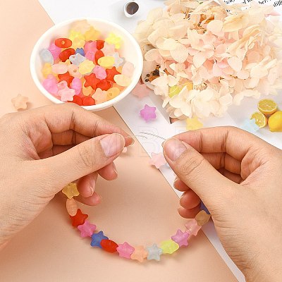 Rubberized Style Frosted Acrylic Beads FACR-CJ0001-16-1