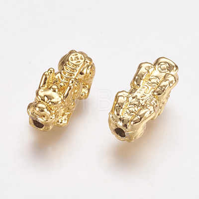 Feng Shui Real 24K Gold Plated Alloy Beads PALLOY-L205-06C-1